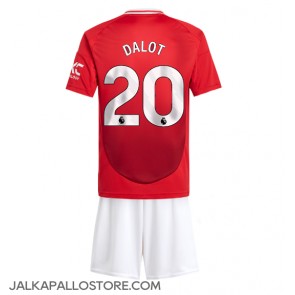 Manchester United Diogo Dalot #20 Kotipaita Lapsille 2024-25 Lyhythihainen (+ shortsit)